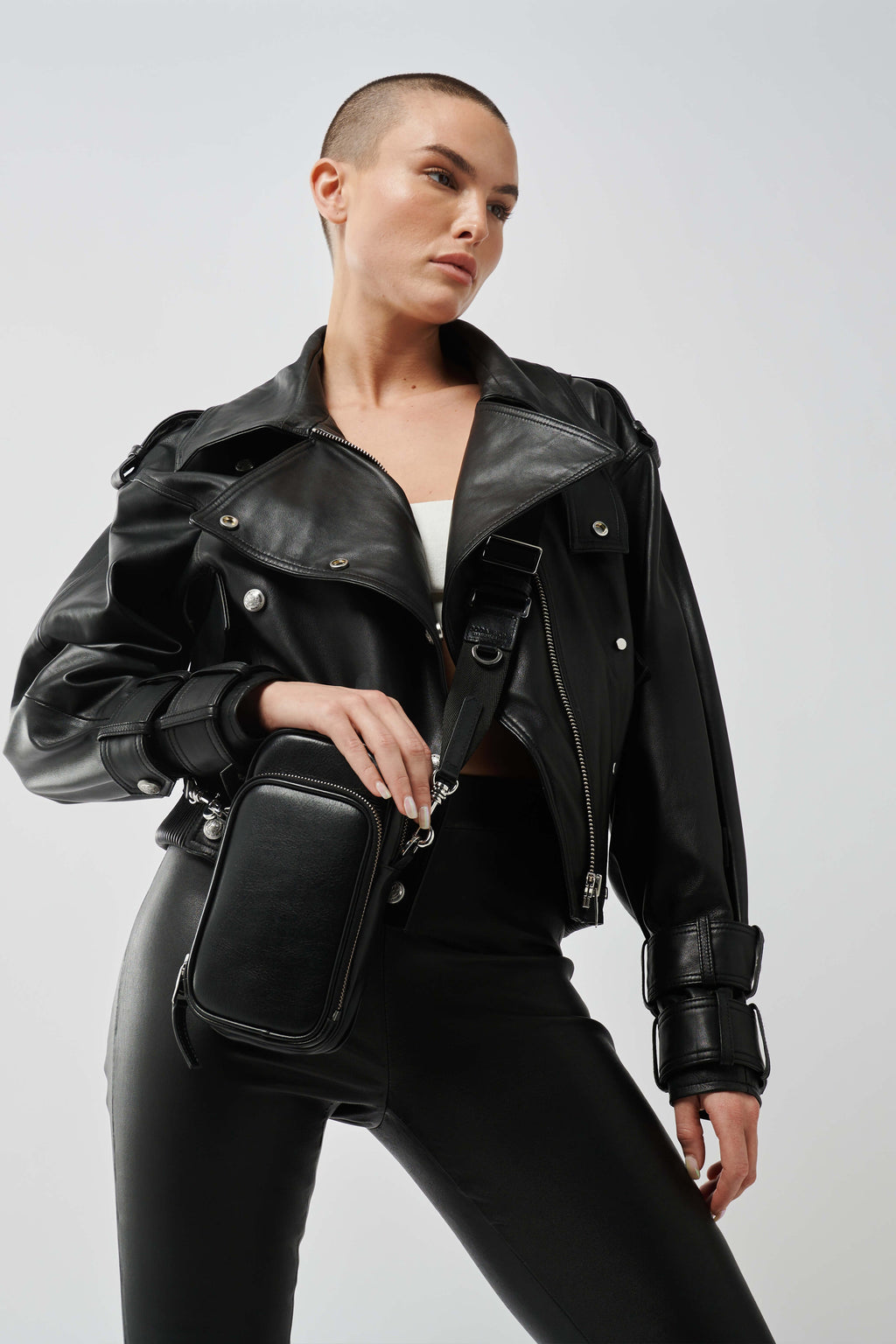 Leather Modular Crossbody Bag (Woman)