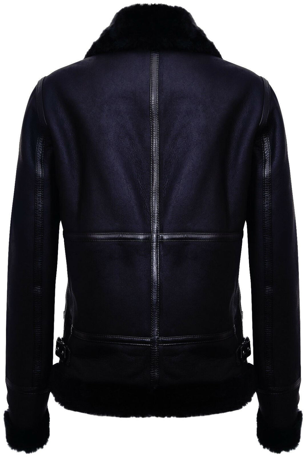 Womens Black B3 Sheepskin Leather Jacket-Campinas