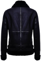 Womens Black B3 Sheepskin Leather Jacket-Campinas