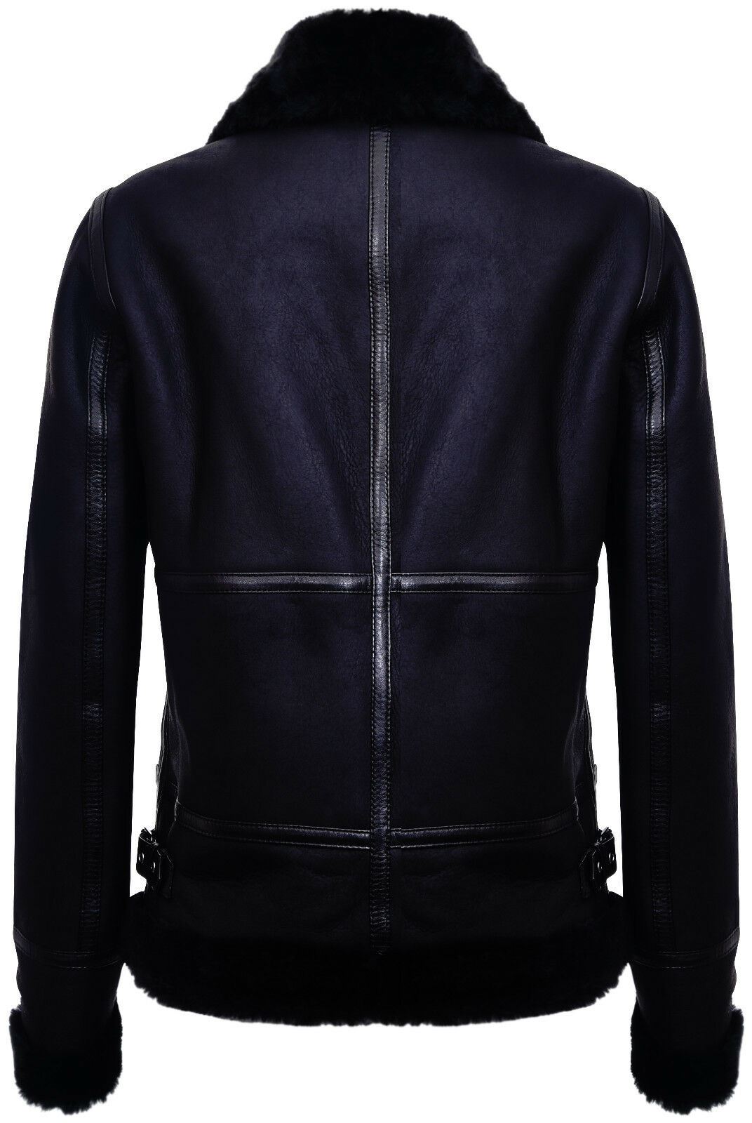 Womens Black B3 Sheepskin Leather Jacket-Campinas