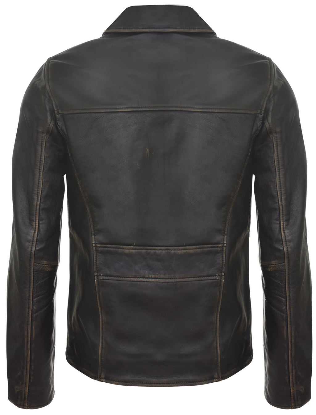 Mens Classic Cow Hide Leather Biker Jacket
