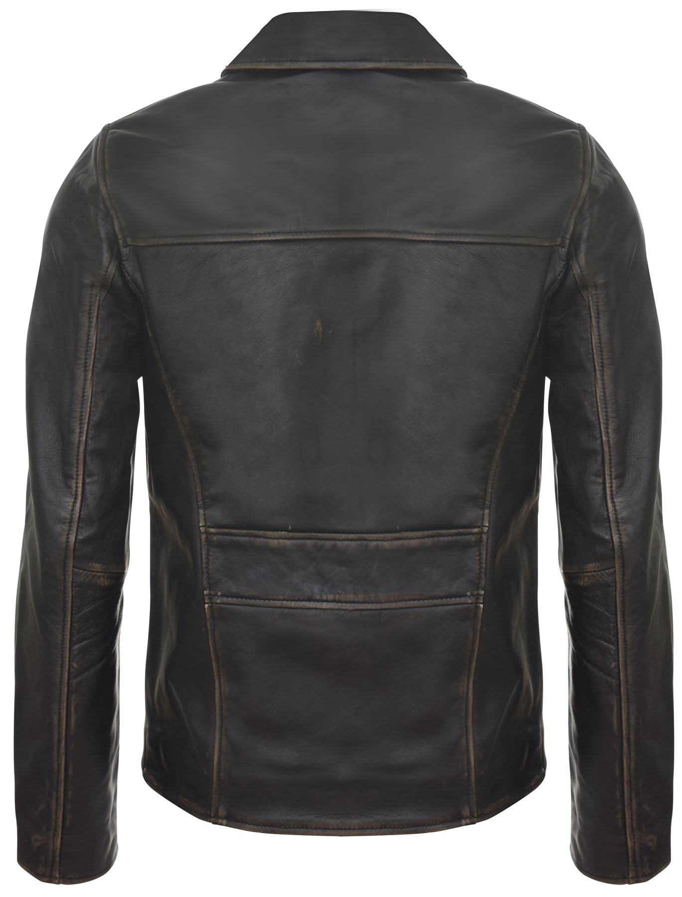 Mens Classic Cow Hide Leather Biker Jacket