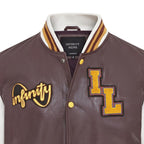 Mens Baseball Leather Letterman Bomber Jacket - Ashwood
