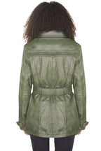 Womens Nappa Leather Trench Coat-Mosul