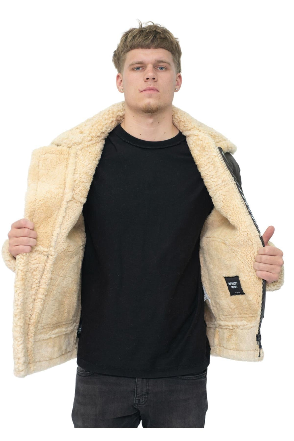 Mens B3 Shearling Sheepskin Aviator Jacket-Gloucester