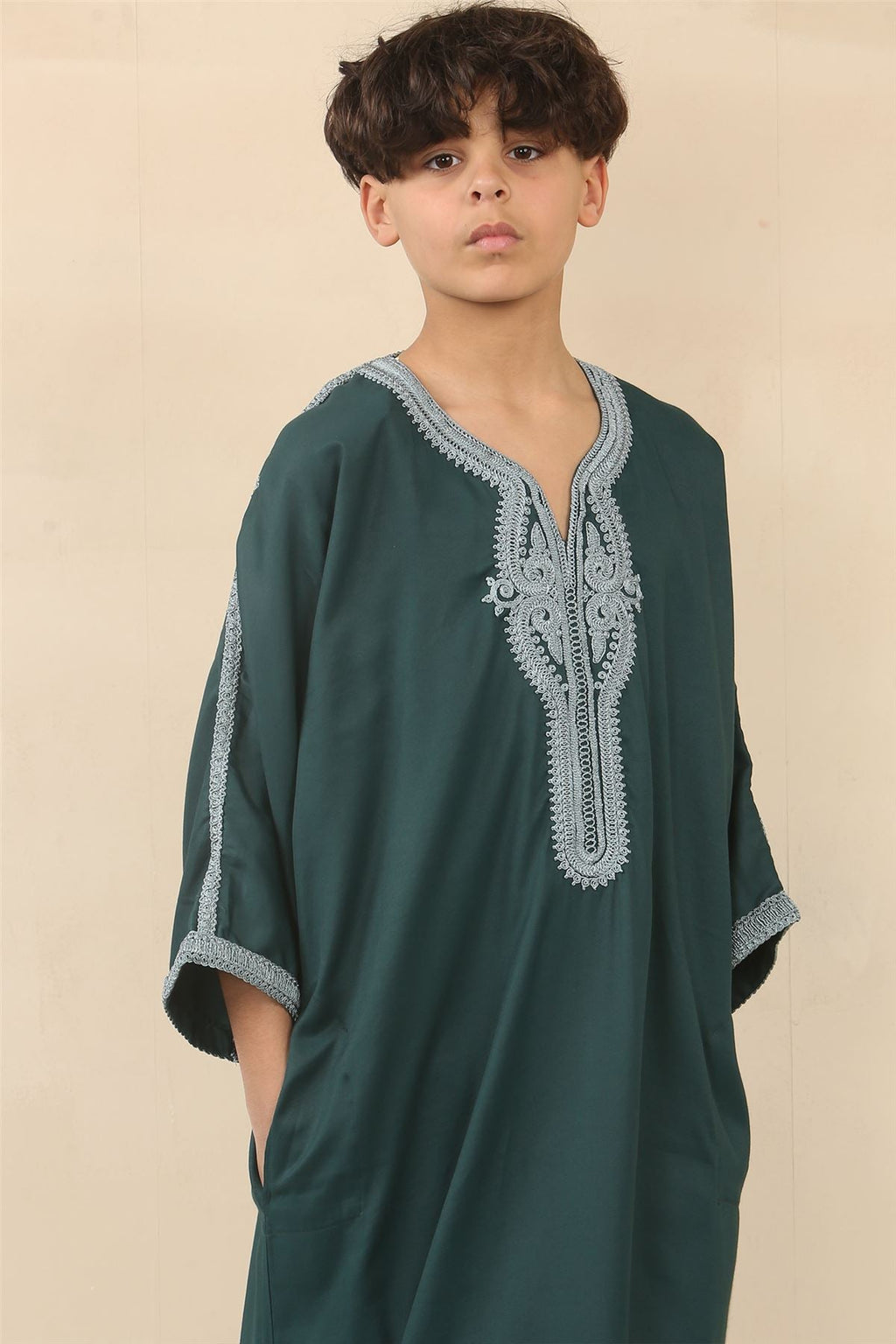 Kid's Boys Moroccan Thobe Jubba Robe Eid Djellaba Gandoura