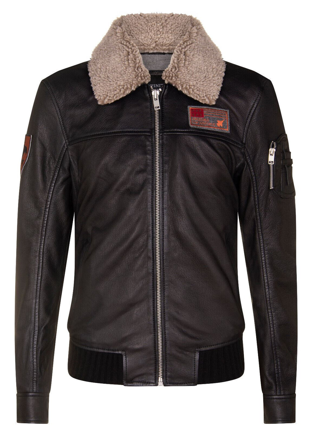 Mens US Leather Bomber Jacket-Arizona