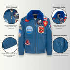 Mens Top Gun A2 Leather Bomber Jacket-San Diego