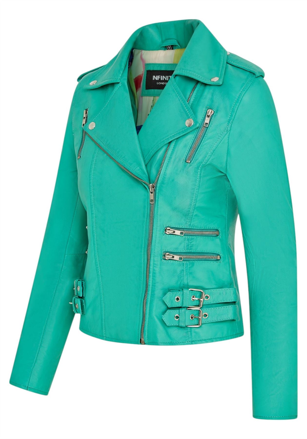 Womens Leather Vintage Brando Biker Jacket-Orlando