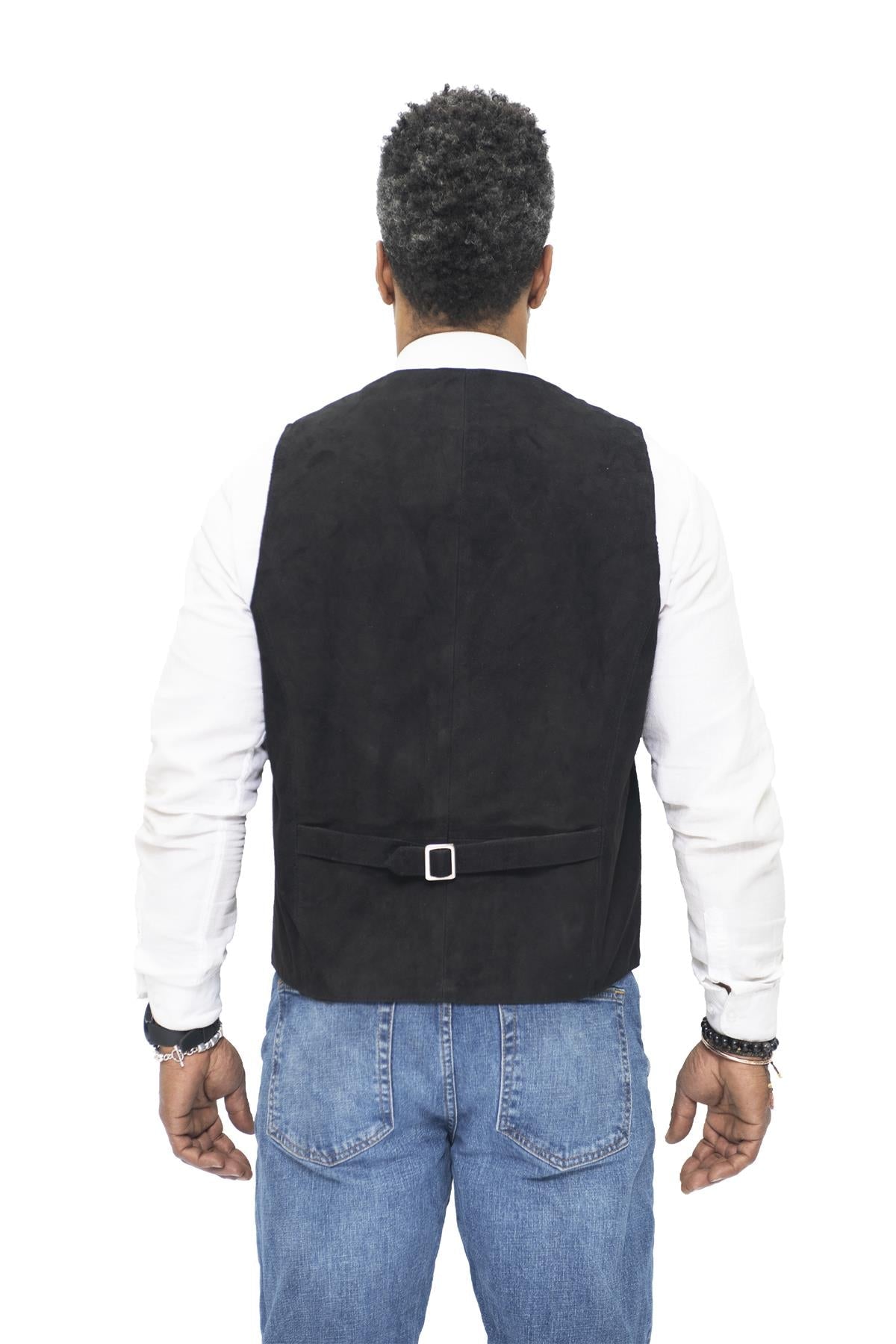 Mens Classic Goat Suede Leather Waistcoat-Norwich