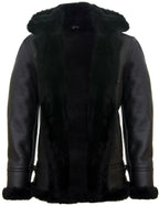 Mens Hooded Sheepskin Leather B3 Flying Jacket-Columbus