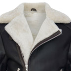 Mens Sheepskin Leather Biker Jacket-Edmonton
