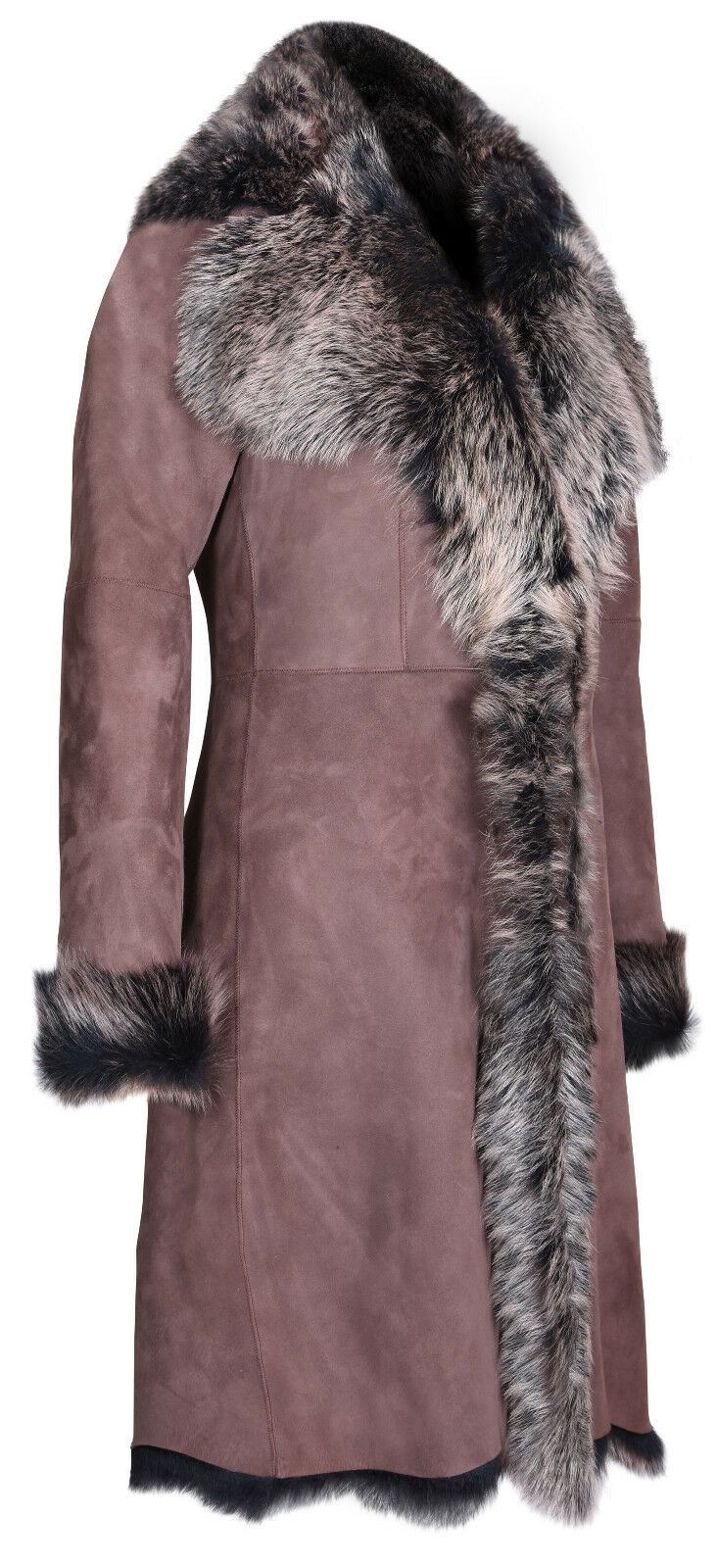 Womens Toscana Sheepskin Suede Trench Coat-Tbilisi