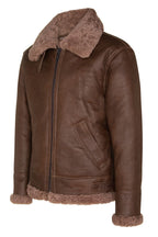 Mens B3 WW2 Sheepskin Leather Flying Aviator Jacket-Houston
