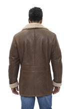 Mens Classic Sheepskin Leather Crombie Jacket-Brisbane