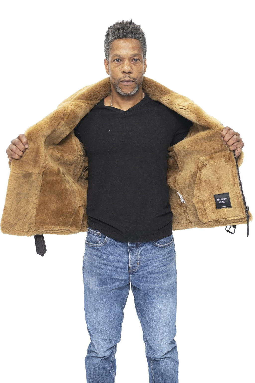 Mens RAF Sheepskin Leather Aviator Jacket-Colchester