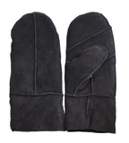Womens Genuine Real Sheepskin Suede Mittens Warm Gloves