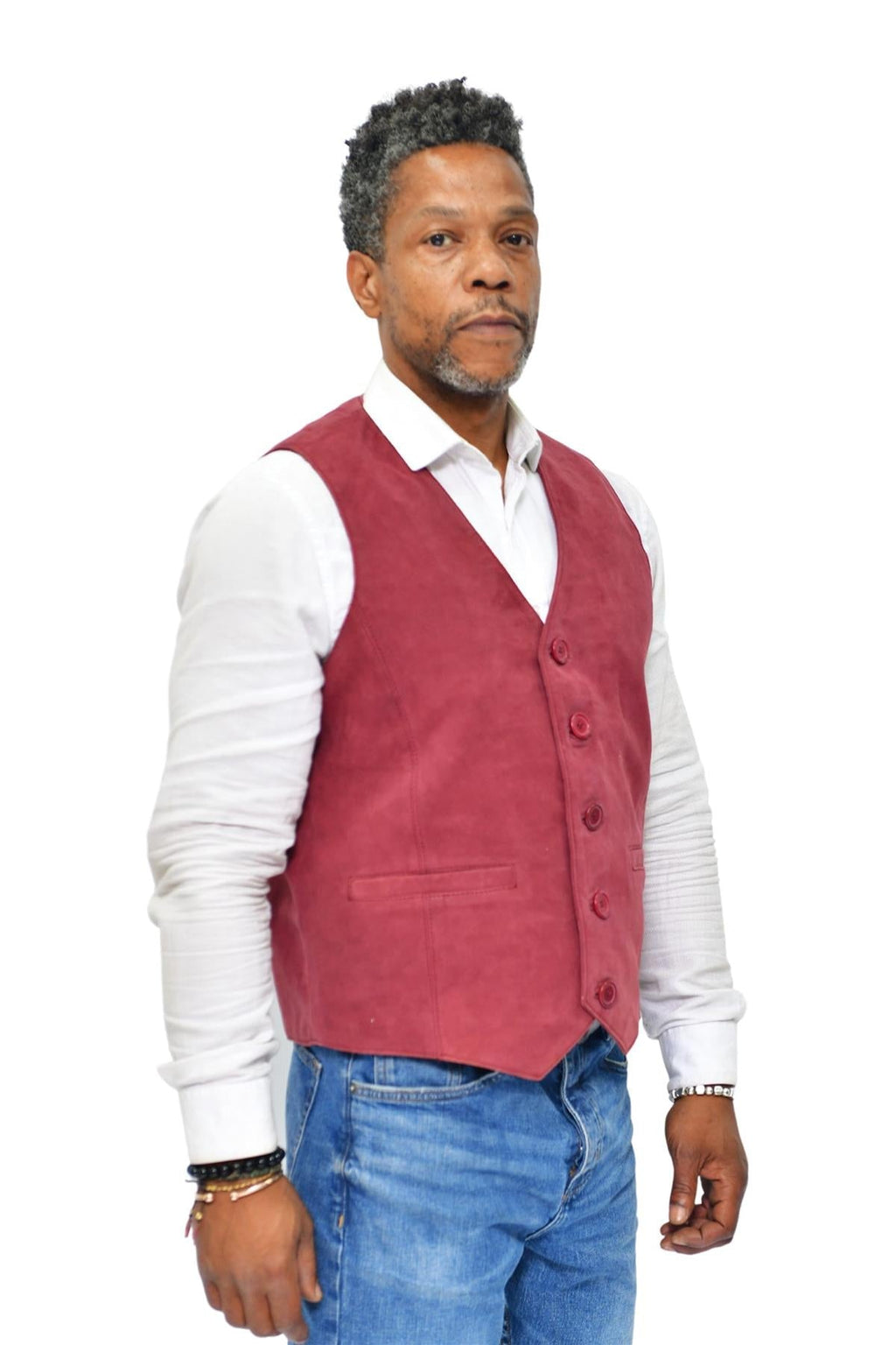 Mens Classic Goat Suede Leather Waistcoat-Norwich