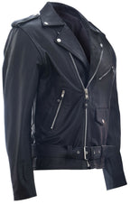Mens Cow-Hide Black Brando Jacket -Venice