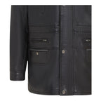 Mens Soft Italian Leather Parka Coat-Winnipeg