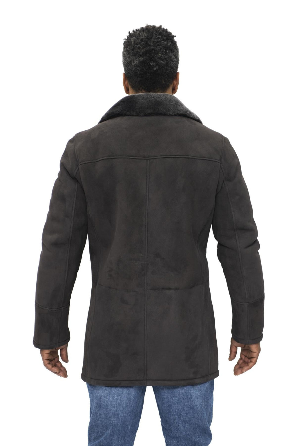 Mens Sheepskin Classic Car Coat-Avondale