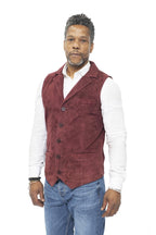 Mens Classic Smooth Goat Suede Leather Waistcoat-Exeter