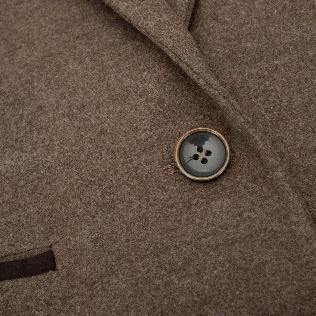 Womens Tweed 1920s Herringbone Light Brown Blazer