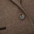 Womens Tweed 1920s Herringbone Light Brown Blazer