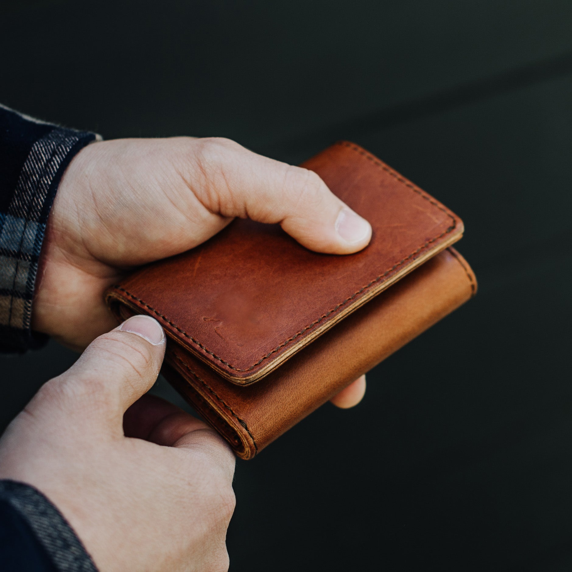 Roosevelt Leather Trifold Wallet | Autumn Brown