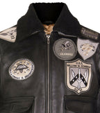 Mens Top Gun A2 Leather Bomber Jacket-San Diego