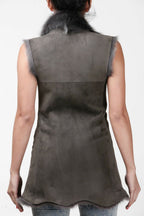 Women's Toscana Sheepskin Long Gilet-Sorocaba