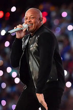 Super Bowl Dr. Dre Black Leather Jacket