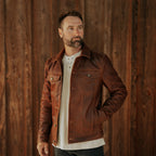 Driggs Leather Jacket | Cognac Brown