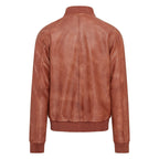 Mens Soft Leather MA-1 Varsity Bomber Jacket