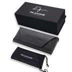 De-Gamme Black Geometric Frame Polarized Sunglasses - Milan
