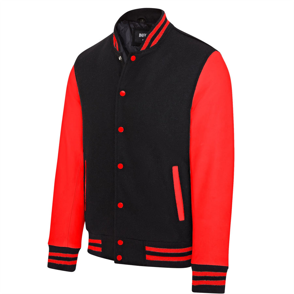 Letterman Baseball Wool Leather Varsity Bomber Jacket - Genoa