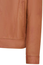 Mens Retro Classic Leather Harrington Biker Jacket - Drammen