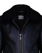 Mens B3 WW2 Leather Sheepskin Aviator Flying Jacket-Charleston