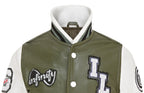 Kids Letterman Leather Varsity College Bomber Jacket 3-13 yrs