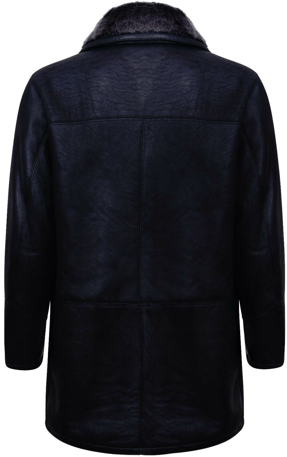 Mens Warm Shearling Sheepskin Leather Coat-Florence