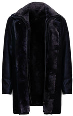 Mens Warm Shearling Sheepskin Leather Coat-Florence