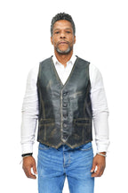 Mens Classic Leather Waistcoat-Chester