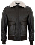 Mens Air Force A2 Cowhide Bomber Jacket-Montreal
