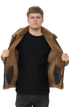 Mens B3 Sheepskin WW2 Bomber Jacket-Arnsberg