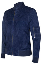 Mens Suede Leather MA-1 Varsity Bomber Jacket
