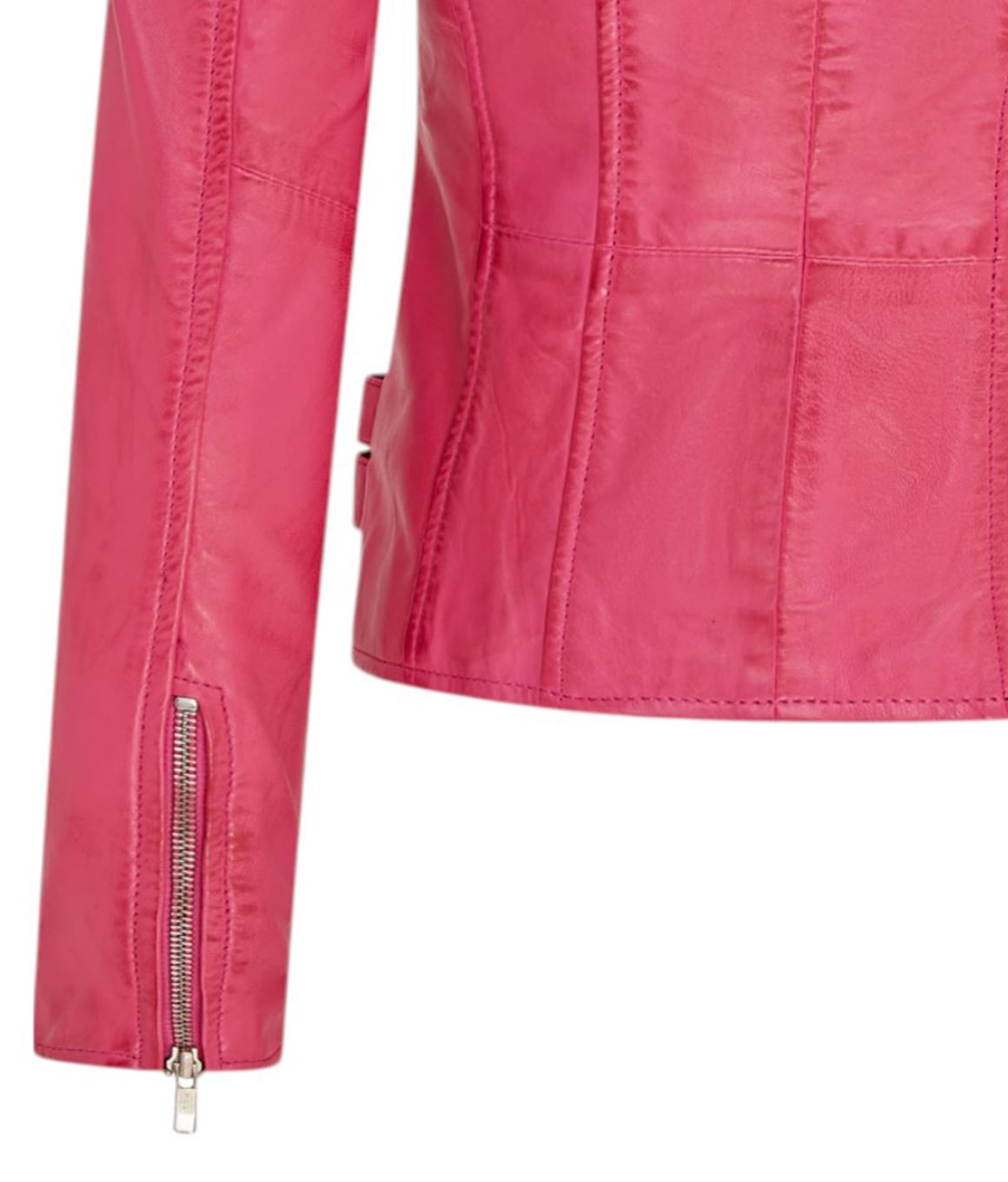 Womens Leather Vintage Brando Biker Jacket-Orlando