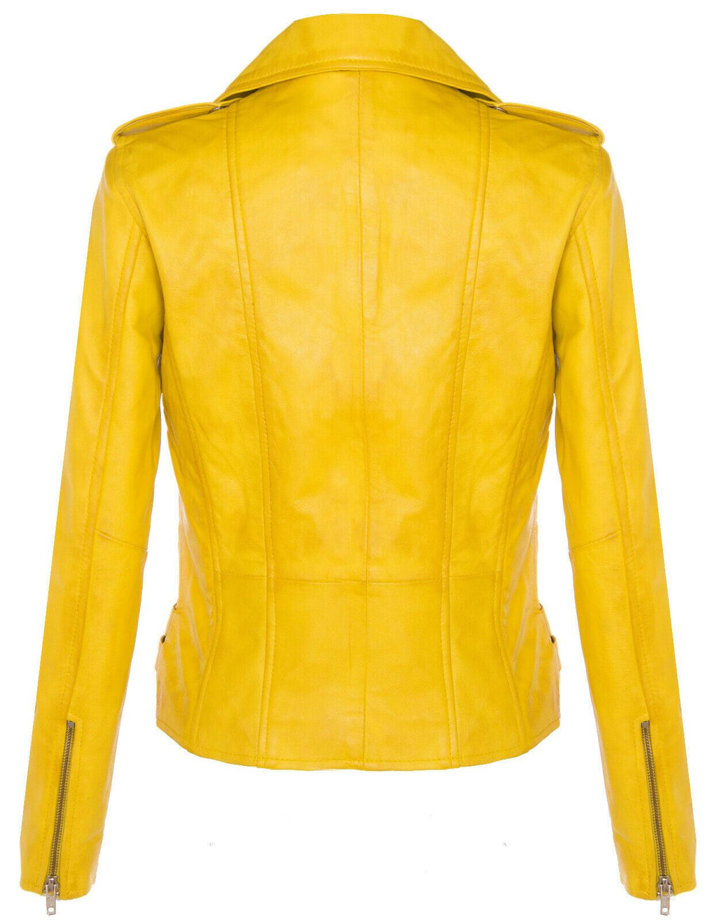 Womens Leather Brando Biker Jacket - Orlando