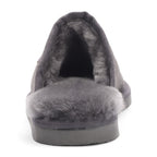 Men's Genuine Sheepskin Grey Suede Mule Winter Warm Non-Slip - Highland