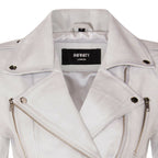 Womens Leather Brando Biker Jacket-Loddon
