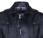 Mens Leather Duffle Classic Coat-Aylesbury